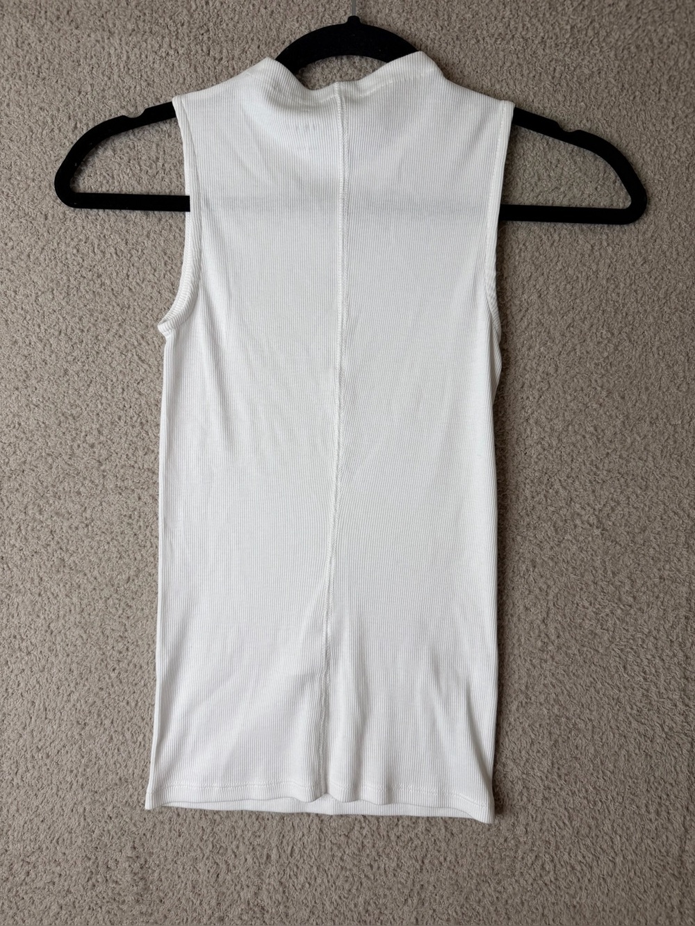 Everlane The Luxe Rib Funnel-Neck Tank White Size XXS NWOT - Picture 8 of 14